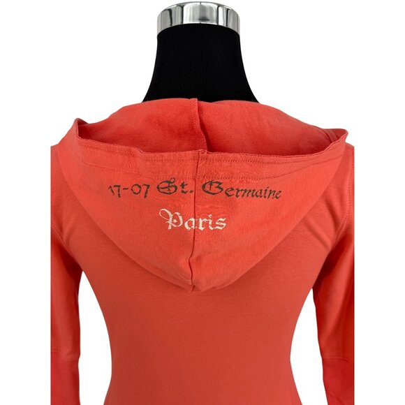 Vtg Y2K NWT Energie Hooded Bodycon Mini Dress Tunic | 90s Coquette Indie Sleaze - Picture 6 of 15